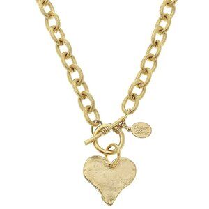 Susan Shaw Heart Toggle Necklace - 16"
